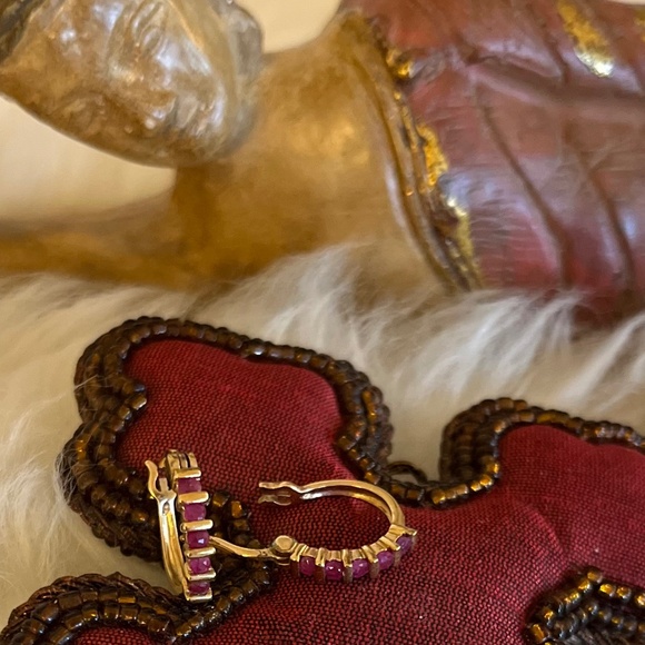 Genuine Ruby Earrings - Picture 4 of 7
